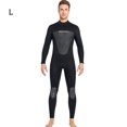thumbnail image 3 of Greeniant Trajes de buceo traje de neopreno térmico de una pieza de manga larga cálido traje de baño de Surf impermeable ropa de surf profesional Deportes acuáticos Hombres Negro L Greeniant OD020685-03, 3 of 6