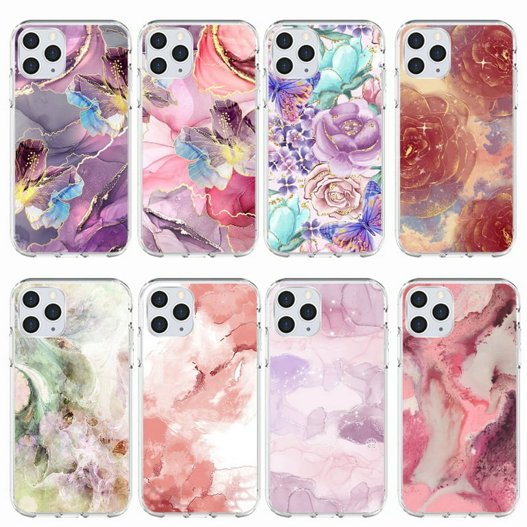 Fit for iPhone 12/ 12 Pro Case,Luxury Marble Shell Pattern Phone Case for  iPhone 14 Pro Max 13 12 11 XS X XR 6 7 8 Plus