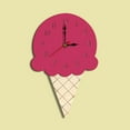 thumbnail image 5 of Moocorvic Ice Cream Wall Clock Silent Wooden Clock for Home Living Room, 5 of 5