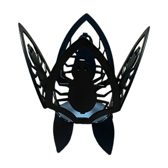 Halloween Decorations, Metal Black Tealight Candle Holders, Halloween Ghost Pumpkin Spider Bat Decor for Indoor Outdoor Party Mantel Table Centerpiece Decor