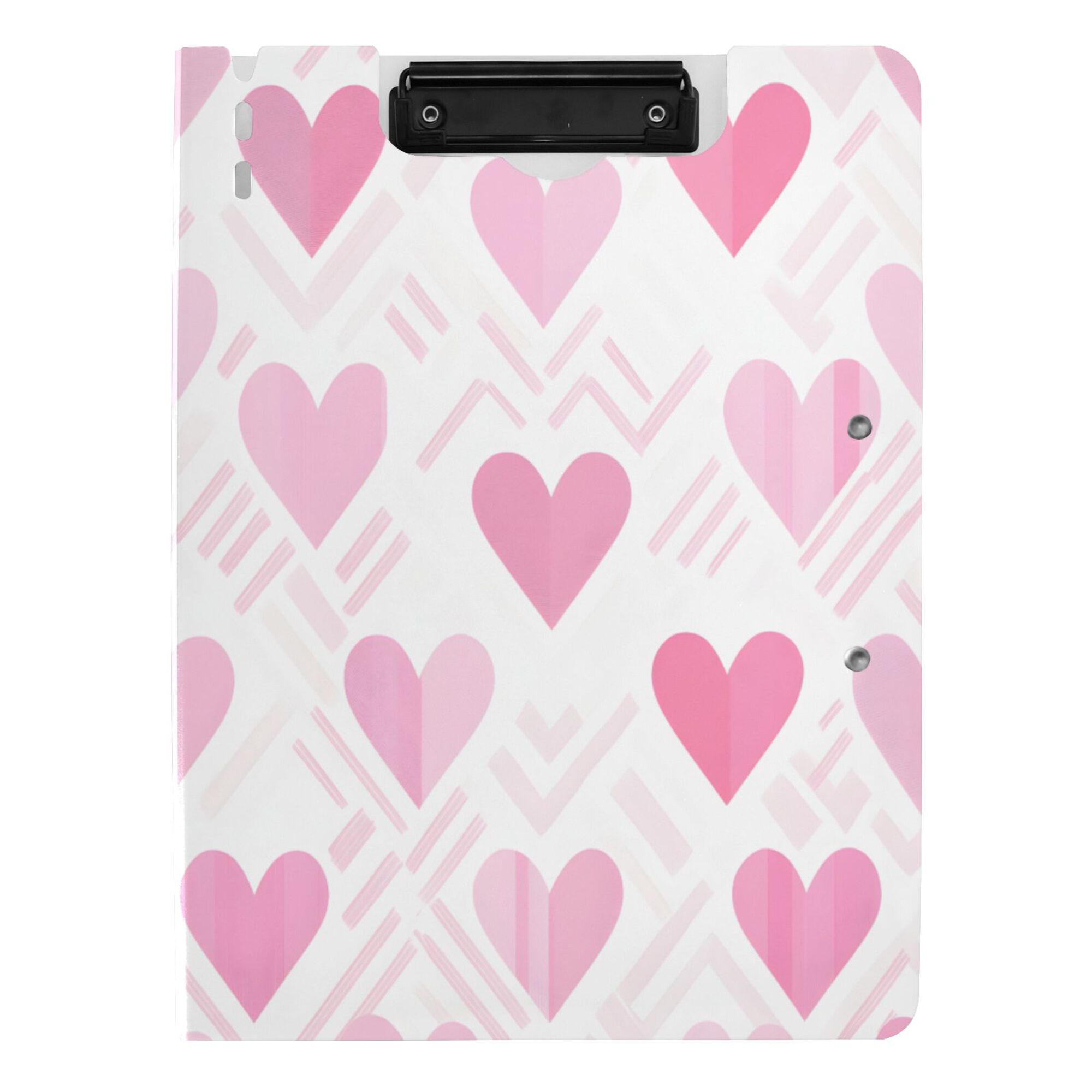 FORMRS A4 Clipboard Folder with Pen Holder Horizontal Foldable School Office Binder, Geometric Love