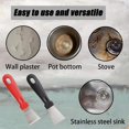 thumbnail image 6 of HonestMatter Cleaning Scraper, 5.7 Inch Stainless Steel Straight Blade with Handle, Multi-Purpose Metal Tool for Oven Stove Cooktop and Kitchen, Black, 1 Pack, 6 of 6
