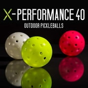 Franklin Sports 52828X X-40 Pickleballs 12 Piece Outdoor Gaming Pack, Yellow