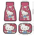 thumbnail image 2 of Hello Kitty Car Floor Mats 4PC Set Anti Skid Vehicle Floor Mat Car Carpet for Front Rear Seats Universal Auto Interior Accessories, 2 of 8