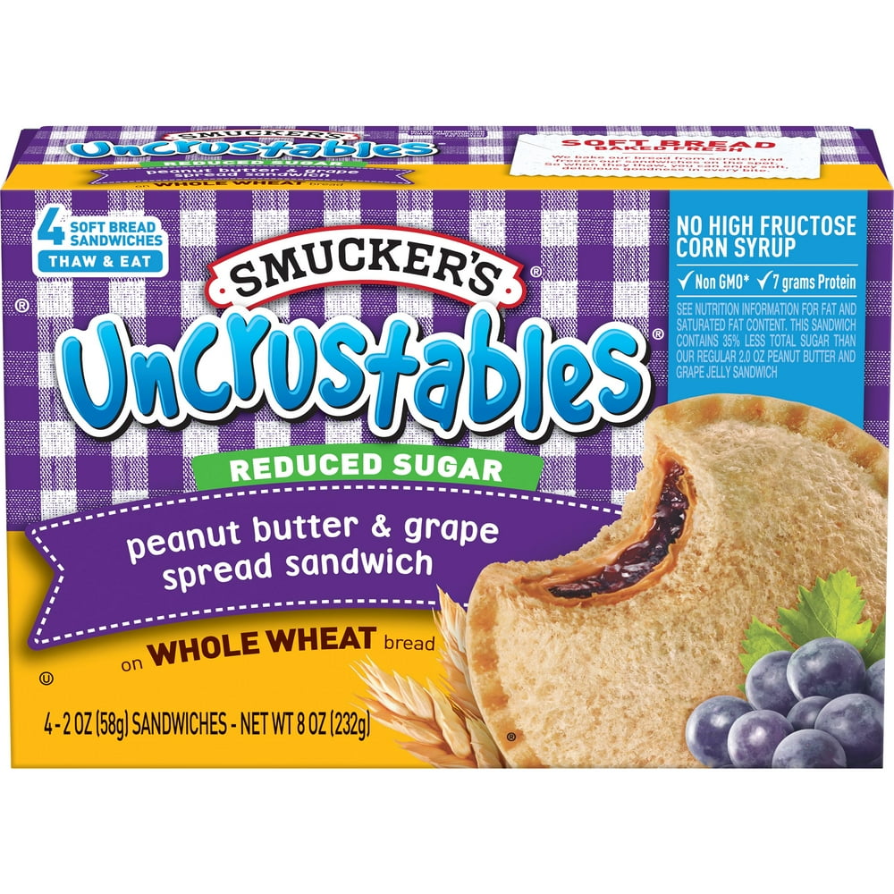 Smucker's Uncrustables Reduced Sugar Peanut Butter & Grape Spread