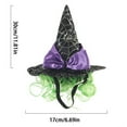 thumbnail image 3 of Leeye Halloween Pet Witch Set, Spider Web Hat and Cape for Cats Dogs Small Medium Pets Party Cosplay, Size L, 0.09 lb, 3 of 6