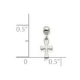 thumbnail image 3 of 925 Sterling Silver Mio Memento Dangle Cross Charm Pendant; for Adults and Teens; for Women and Men, 3 of 3