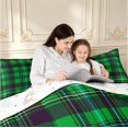 thumbnail image 4 of Manfei Geometric Check Twin Comforter Sets,Classic Plaid Bedding Set,Green Black Purple,Christmas Reversible,2 Pieces,1 Comforter and 1 Pillowcase,2 Pieces,1 Comforter and 1 Pillowcase, 4 of 7