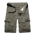thumbnail image 2 of SDNall Men Casual Solid Fashion Zipper Button Pockets Cropped Cargo Shorts, 2 of 9