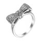 thumbnail image 1 of EeaseMX Anillos de circonita de moda, anillo de cobre blanco con lazo, accesorios de joyería para mujeres y niñas - Talla 9 de EE. UU., 1 of 7