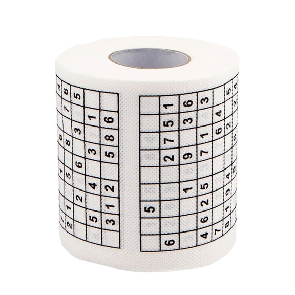 Injueey Pañuelos impresos Sudoku Su suaves y duraderos, cualquier rollo de papel higiénico para entusiastas del Sudoku, pañuelos limpios Suministros de limpieza para el hogar