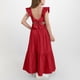 thumbnail image 1 of Odeerbi 4-15 Años de Las Niñas de Verano de Algodón de Lino Maxi Vestido Con Cuello Cuadrado de La Espalda de Arco Ruffle Tierrado Vestido de Línea A Para Las Vacaciones de La Playa de La Fiesta, 1 of 8