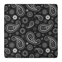 36x36 Inch Bohemian Style Square Tablecloth with Elastic Border, Fitted Cover for Card Tables and Kitchen Dining