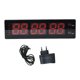 thumbnail image 1 of LED Digital Wall Clock, Hourly Chime, Silent Power Failure Memory, 8 Alarms, Temperature Display, Big Red Digits, EU Plug 100-240V, 1 of 4