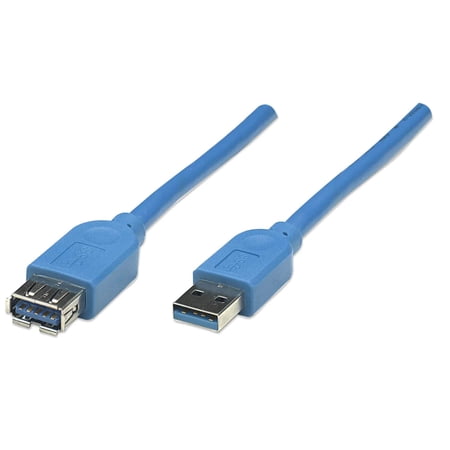 UPC: 0766623322379 | Manhattan Superspeed Extension Cable – USB 3.2 Gen 1  Type-A Male to Type-A Female  5 Gbps  6.5 ft.  Blue