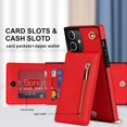 thumbnail image 5 of Crossbody Phone Case for iPhone 12 Mini Case with Card Holder for Women,iPhone 12 Mini Case Wallet with Strap Lanyard for Men,PU Leather Magnetic Clasp with Kickstand 5.4", Red, 5 of 16