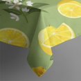 thumbnail image 3 of Yellow Lemon Fruit Flowers Green Pattern Rectangle Tablecloth 60"x84",Waterproof Polyester Rectangle Table Cloth, Wipeable Spillproof Polyester Tablecloth for Dining, Camping, Indoor and Outdoor, 3 of 5