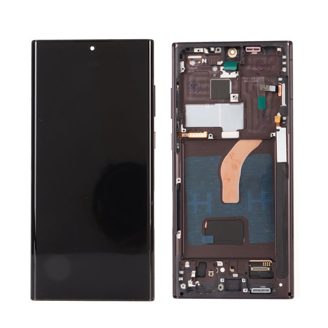 Phone Display Replacement, Phone Screen Replacement Black With Frame Fingerprint Function For Phone Repairing
