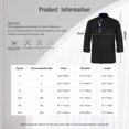 thumbnail image 7 of JanJean Unisex Men's Chef Jacket Long Sleeve Chef Coat Restaurant Kitchen Work Uniform Cook Shirts Black M, 7 of 7