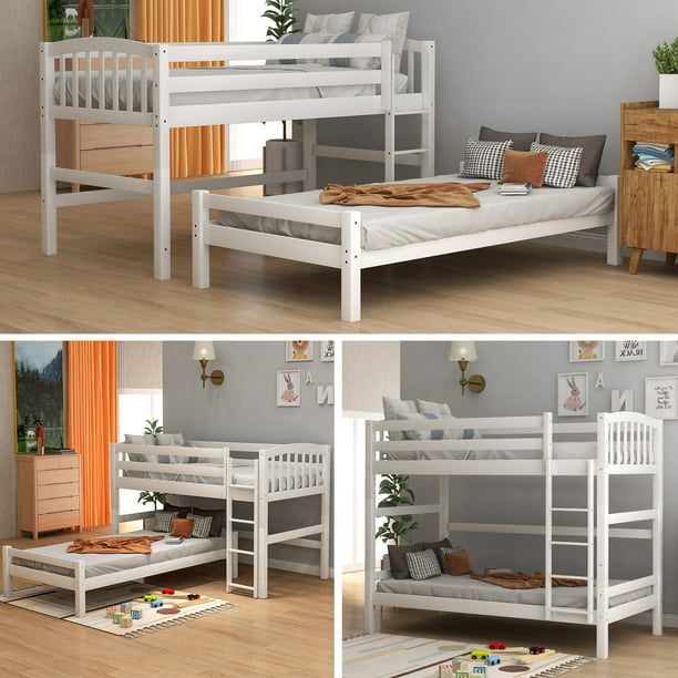 Euroco Twin Over Loft Bed Can Be, Bunk Beds That Can Be Single Beds