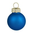 thumbnail image 4 of Northlight 2-Finish Glass Christmas Ball Ornaments - 1" (25mm) - Blue - 24ct, 4 of 6