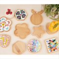 thumbnail image 4 of Juego de 7 Mini Bases de Mosaico de Madera para Manualidades, Kit de Posavasos de Mosaico de Madera de Formas Variadas para Proyectos de Vidrio Artesanales., 4 of 5
