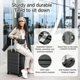 thumbnail image 5 of 11Pcs Hardshell Luggage Set, Lightweight Suitcases w/ Spinner Wheels, Carry on Luggage, Black, 5 of 9