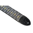 thumbnail image 2 of Fender Nylon Jacquard Strap, 2" Silver/Gold Batam, 2 of 2