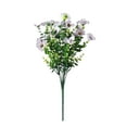 thumbnail image 4 of SSZMDLB 8Pcs Artificial Flowers, Simulated Violet Bouquet Plastic Spring Grass Silk Printed Small Daisy Home Decor for Wall Office Wedding Party Decoration, Fake Floral Arrangements, 4 of 9