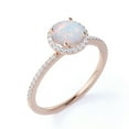 thumbnail image 4 of JeenMata Antique 1.75 ct Bezel Set Round Blue Opal Evil Eye Promise Ring in 18K Rose Gold over Silver, 4 of 7