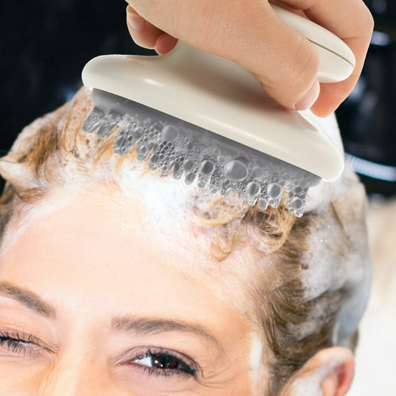 MUSEYA 1Pack Scalp Massager Brush Rubber Hair Care Tool with Ergonomic Design