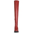 thumbnail image 6 of BLISSFUL STEP Over The Knee Platform Wedge Boots for Women Red 7, 6 of 6
