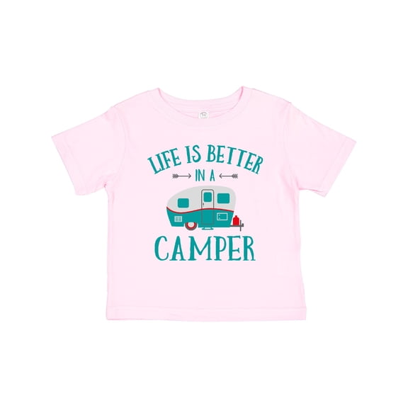 Inktastic Life's Better in a Camper Girls Toddler T-Shirt