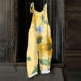thumbnail image 7 of JULMCOMO Cotton Linen Jumpsuits for Women Pull On Floral Print Scoop Neck Comfy Loose Fit Rompers Tie Strap Vintage Casual Summer Overalls Complexion S, 7 of 7