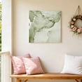 thumbnail image 5 of Sage Green Abstract Canvas Wall Art for Living Room, Silver Marble Ripples Poster Print Painting for Bedroom Office Home Decoration Wall Pictures Prepare To Hang 10"x10", 5 of 9