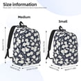 thumbnail image 3 of Rateoe Daisies Flowers Pattern Canvas College Laptop Backpack,Travel Daypack,Durable Rucksack Travel Notebook Bag School Backpack Book Bag for Men Women-Small, 3 of 7