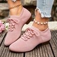 thumbnail image 3 of Rokment Womens Jazz Latin Dance Shoes Lace up Sneakers Modern Ballroom Teaching Practice Performance Dancing Sneakers Pink Size 6.5, 3 of 5