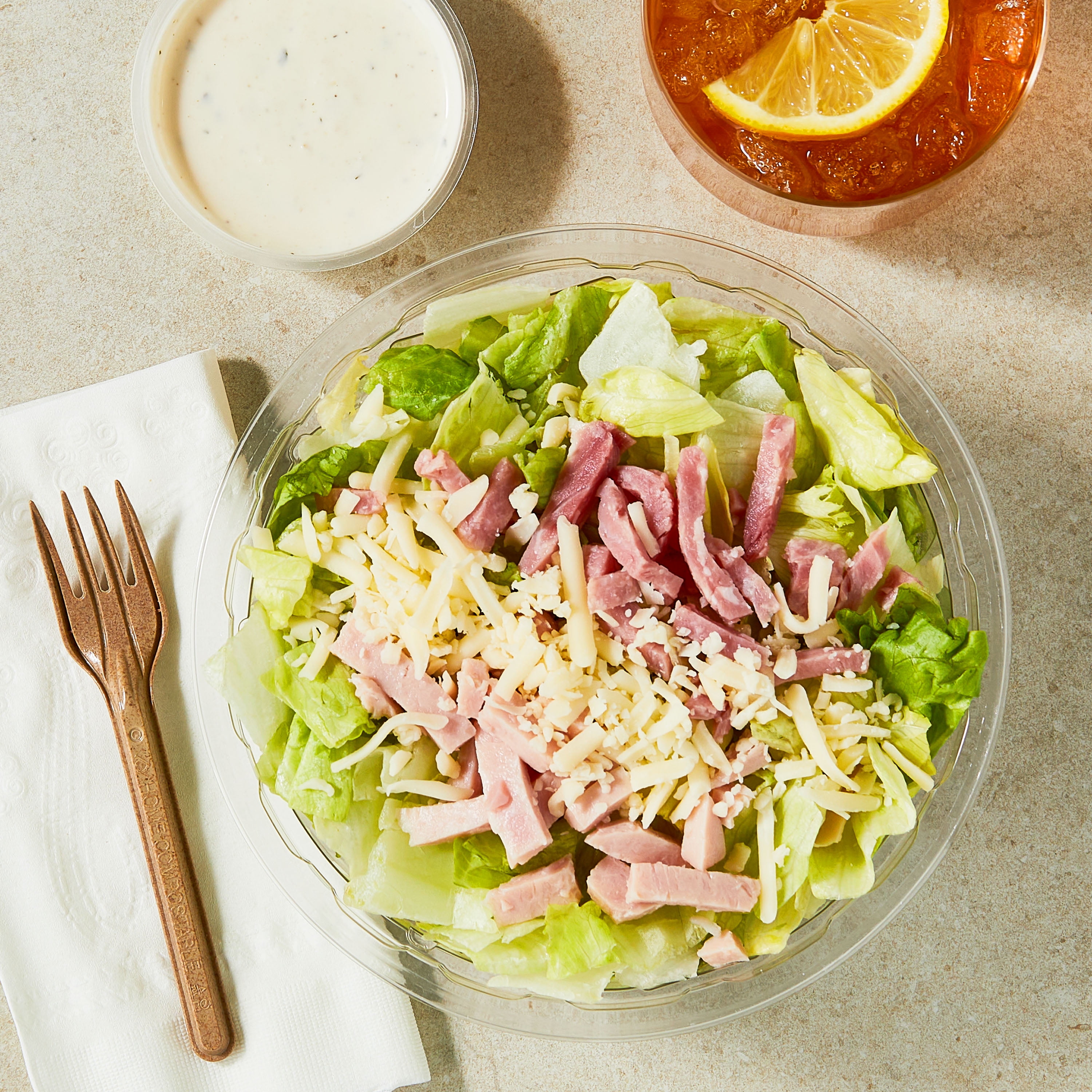 Marketside Chef Salad with Turkey and Uncured Ham, 7.25 oz Bowl (Fresh)