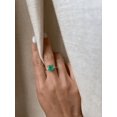 thumbnail image 4 of Natural Green Emerald Ring For Women's 925 Silver Emerald Stacking Ring, 4 of 4