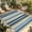 LightBlue, variant on Blue Yellow Striped Outdoor Rug for Patio/Deck/Porch, Non-Slip Large Area Rug 5 x 7 Ft, Farmhouse Stripes Vintage Indoor Outdoor Rugs Washable Area Rugs, Reversible Camping Rug Carpet Runner