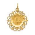 thumbnail image 5 of 14k Yellow Gold Solid First Holy Communion Charm Pendant, 5 of 7
