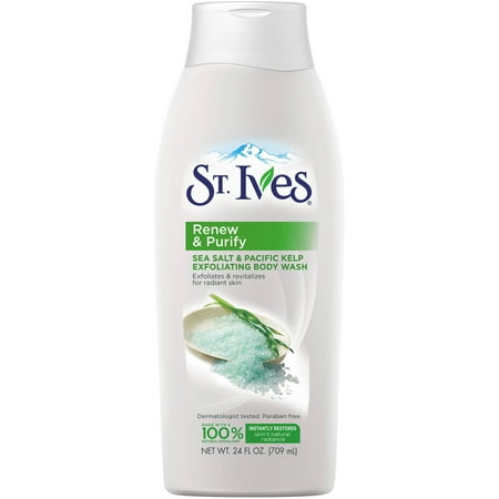St Ives Purify Exfoliating Body Wash, 24 oz