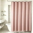thumbnail image 2 of LVRLVR 1Pc Diamond Jacquard Shower Curtain Set, Heavyweight Polyester, Tassel & Hookless 2 Styles, Bathroom Curtain with Liner or Hooks, 2 of 8
