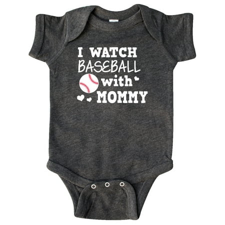 

Inktastic I Watch Baseball with My Mommy Gift Baby Boy or Baby Girl Bodysuit