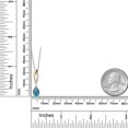 thumbnail image 6 of 925 Silver and 10K Yellow Gold London Blue Topaz and White Lab Grown Diamond Pendant Necklace for Women | 0.96 Cttw | Gemstone November Birthstone | Pear Shape 8X5MM | With 18 inch Chain, 6 of 6