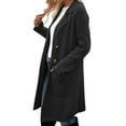 thumbnail image 3 of Women Fall Long Cardigan Sweater Trendy Knit Jacket Coat Dressy Blazer Coatigan Black XXL, 3 of 7