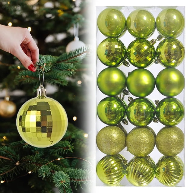 36Pcs Christmas Ornaments For Xmas Christmas Tree Plastic Christmas Ornaments Mini Shatterproof Christmas Tree Hanging Kit For Christmas Tree Wedding Party