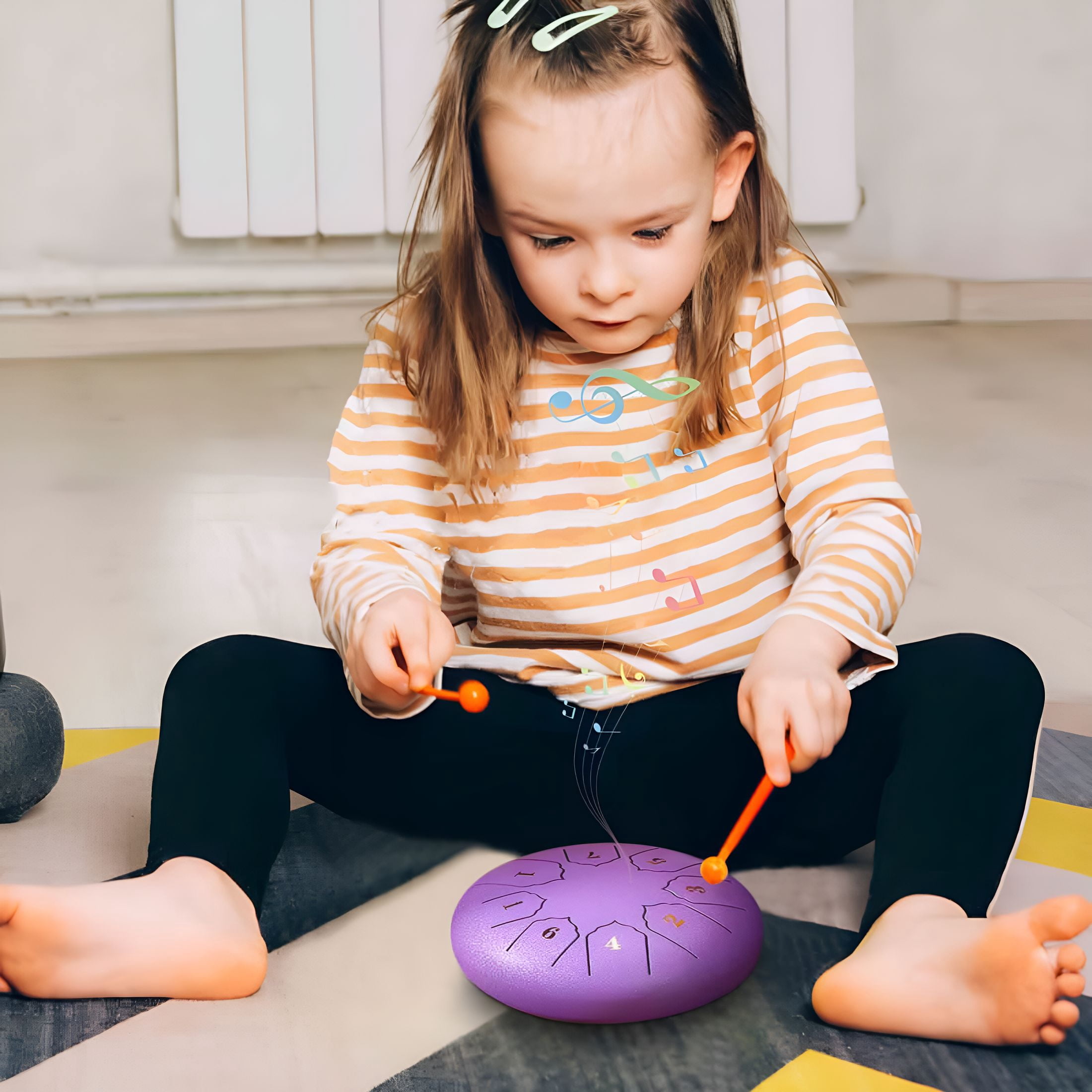 TUWAFE Steel Tongue Drum, Mini Handpan Drum, Worry Drum, Handpan Drum for Kids and Adults, Education, Entertainment, Yoga, Zen Gifts