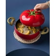 thumbnail image 5 of Enamel Cast Iron Stock Pot, Nonstick Soup Pot Pasta Can, Tomato Cocotte, Cute Vegetable Shape, Multifunction Cooking Pot with Handles for Thanksgiving Grill, Oven Backyard Cooking,Avocado Pot, 5 of 8