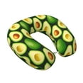thumbnail image 2 of KLL Avocado Pattern Memory Foam Cervical Neck Pillow Versatile U-Shaped Pillows for Home/Office/Camping/Travelling/Soft Washable Cover, 2 of 8